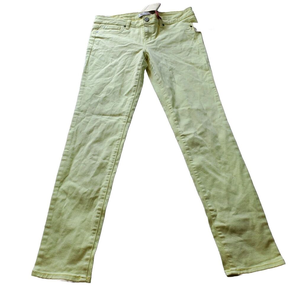 Juniors True Freedom American Denim Yellow Leggy Jegging Size 13 NWT